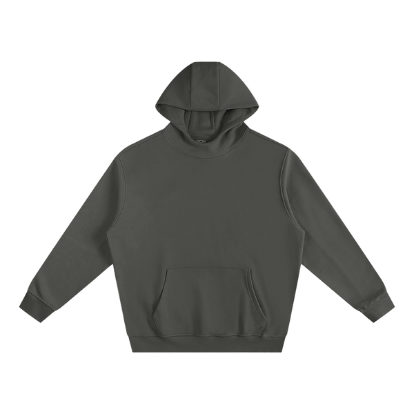 Grey Fleeced High Neck Hoodie