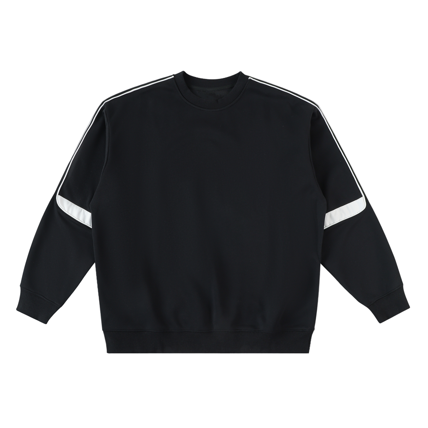 Black Oversized Taped Sweatshirt
