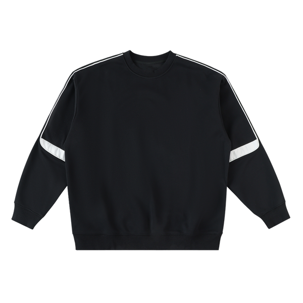 Black Oversized Taped Sweatshirt