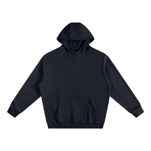 Black Fleeced High Neck Hoodie
