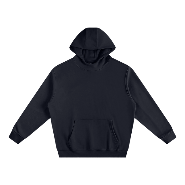Black Fleeced High Neck Hoodie