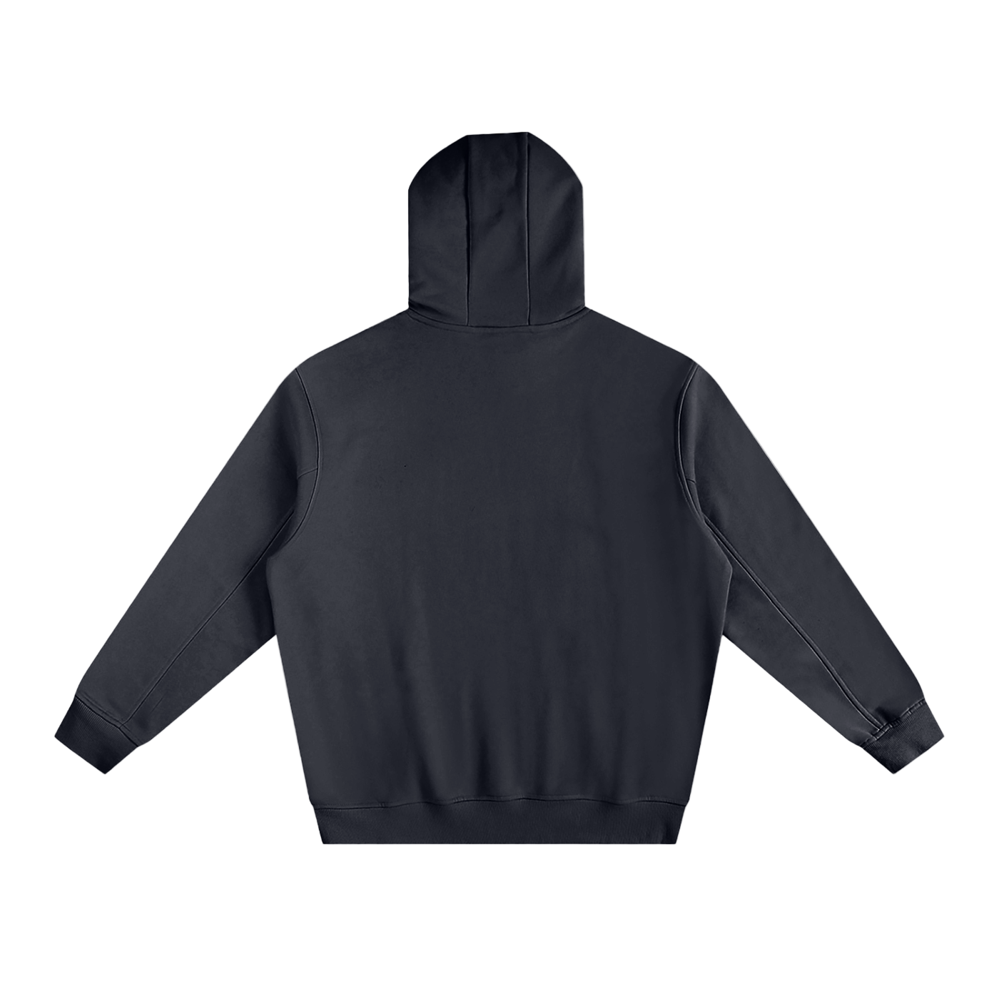 Black Fleeced High Neck Hoodie