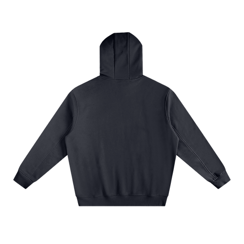Black Fleeced High Neck Hoodie