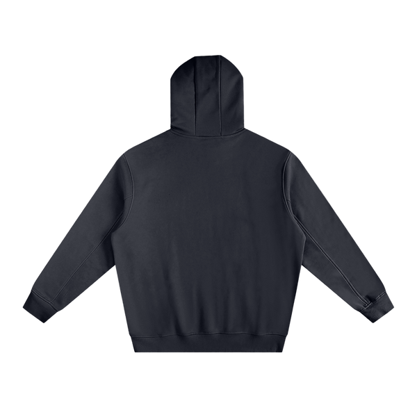 Black Fleeced High Neck Hoodie