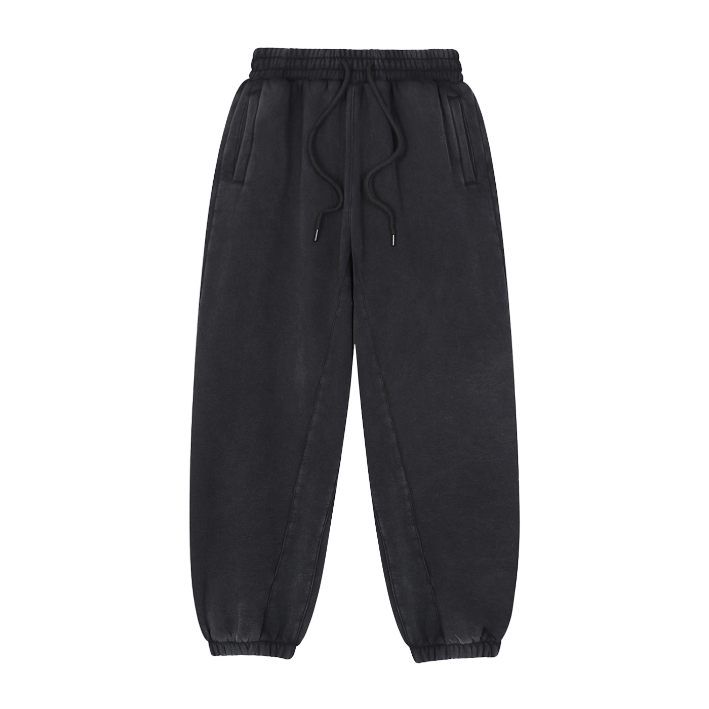 Black Fleeced Sweatpants