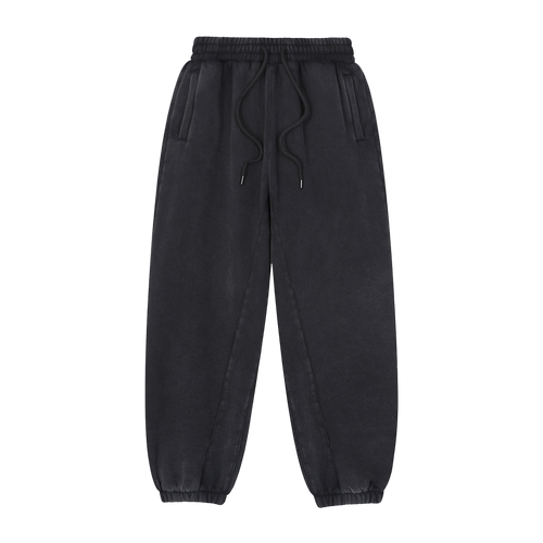 Black Fleeced Sweatpants