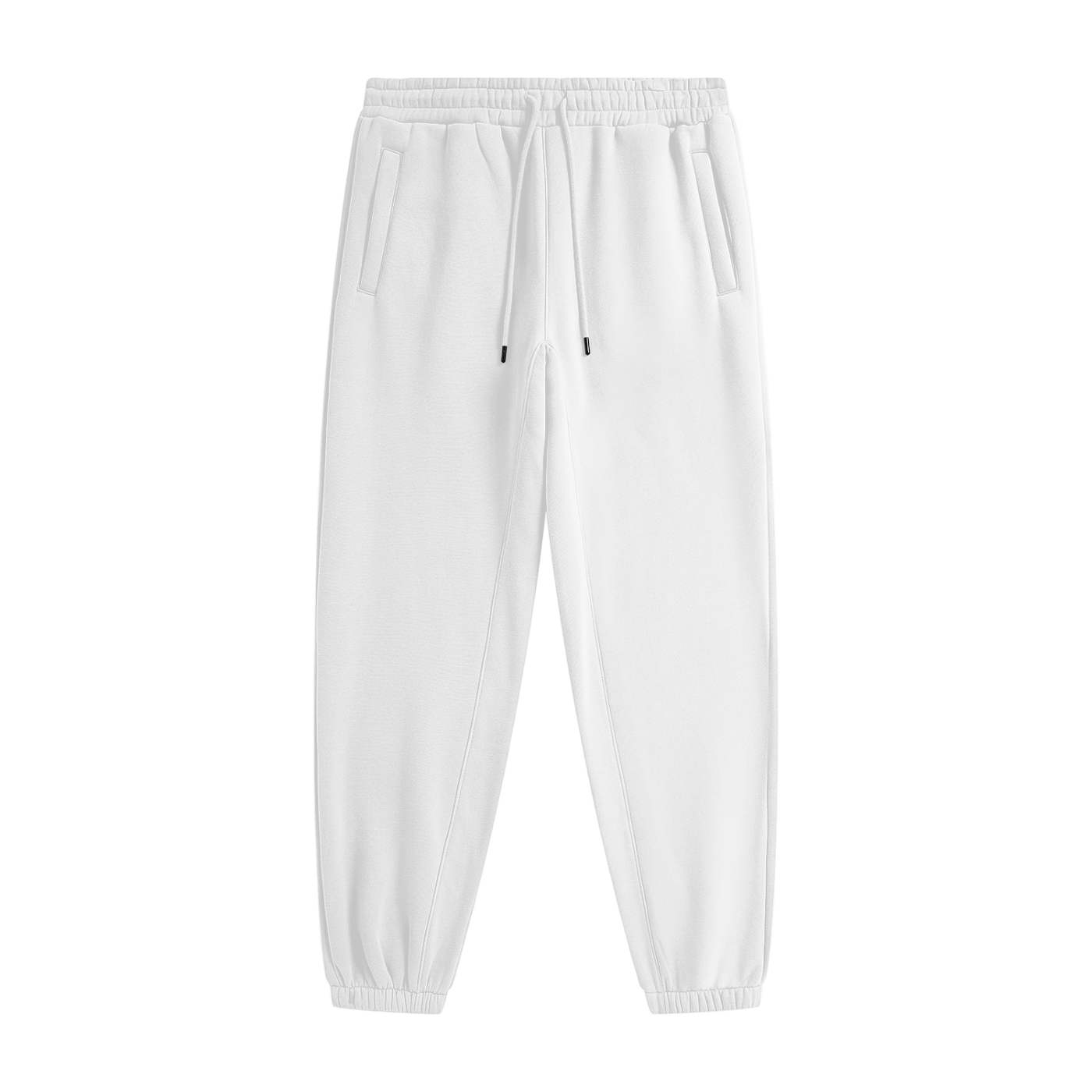 White Heavyweight Joggers