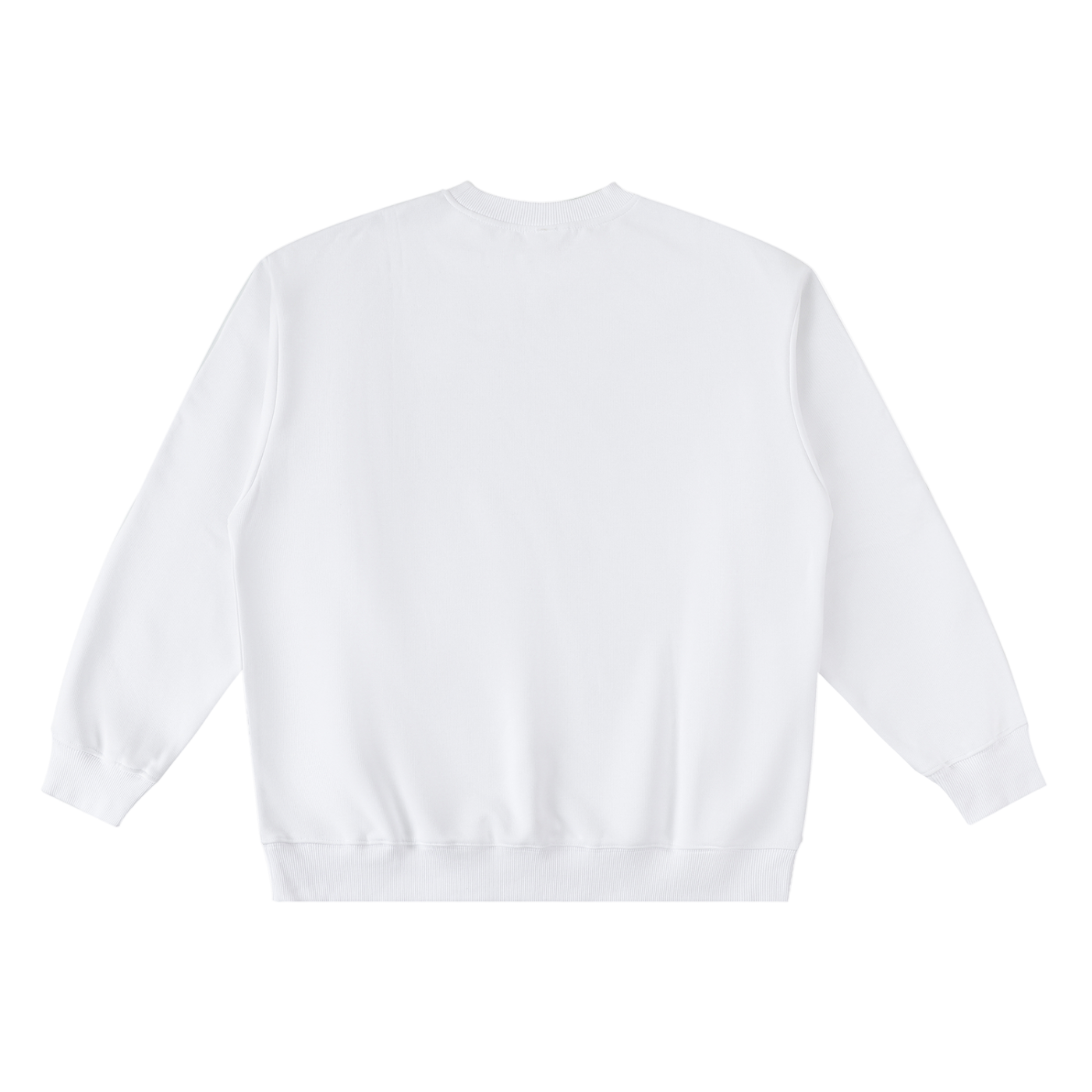 White Oversized Taped Sweatshirt