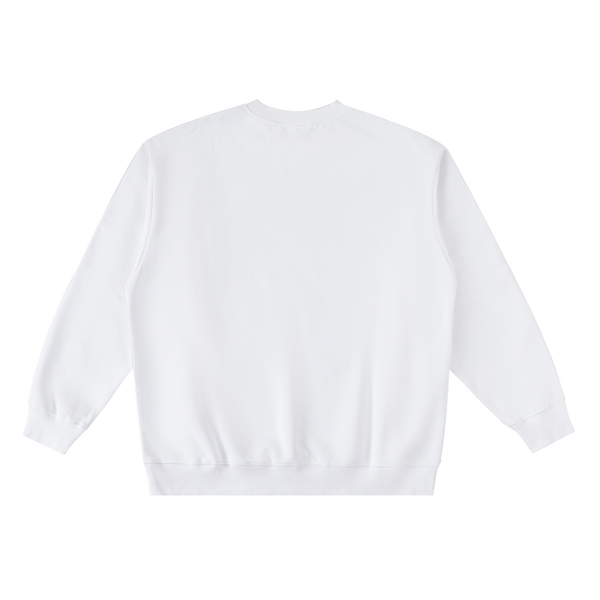 White Oversized Taped Sweatshirt