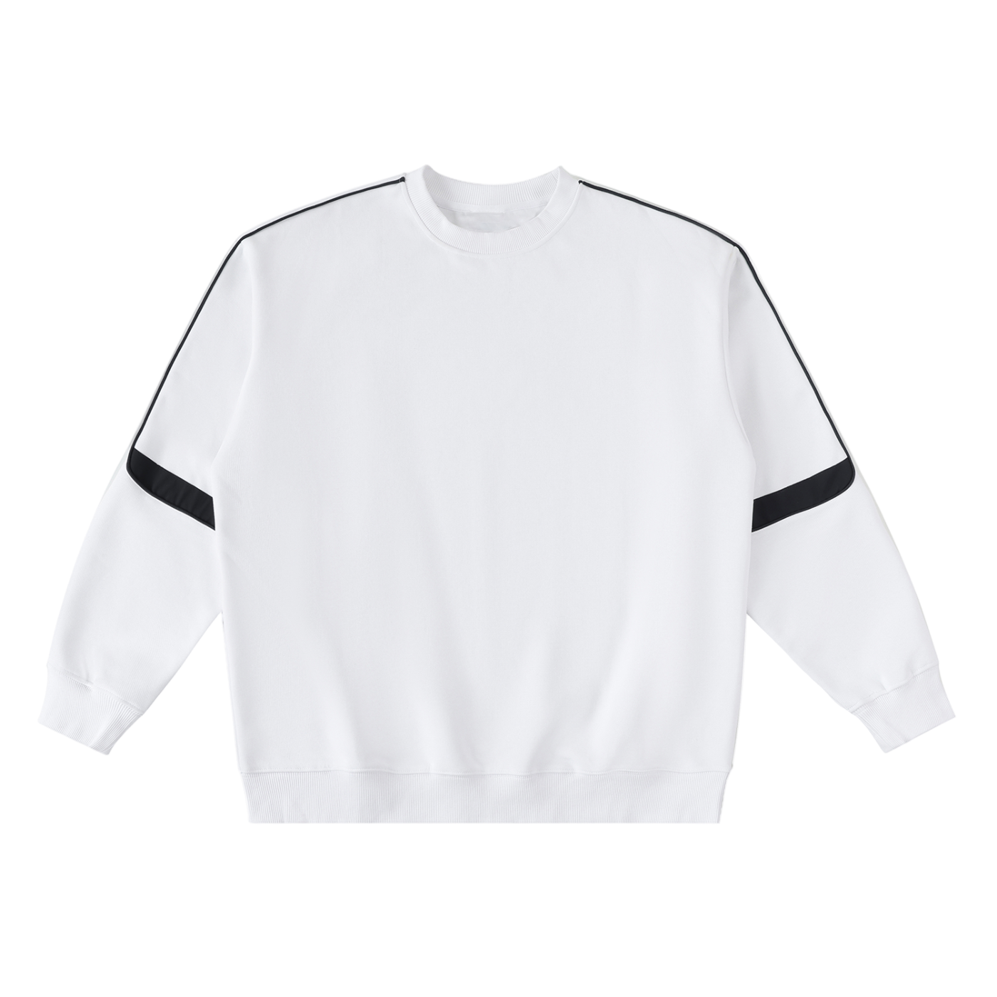 White Oversized Taped Sweatshirt