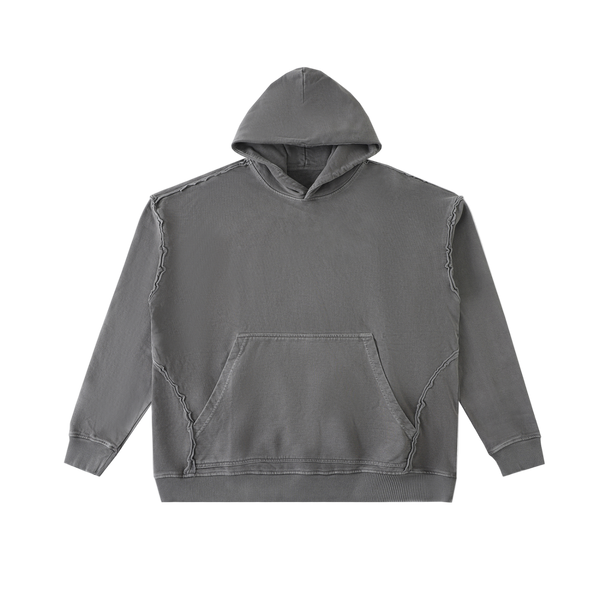 Grey Enzyme Washed Hoodie