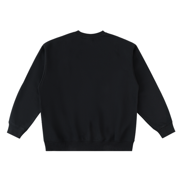 Black Oversized Taped Sweatshirt
