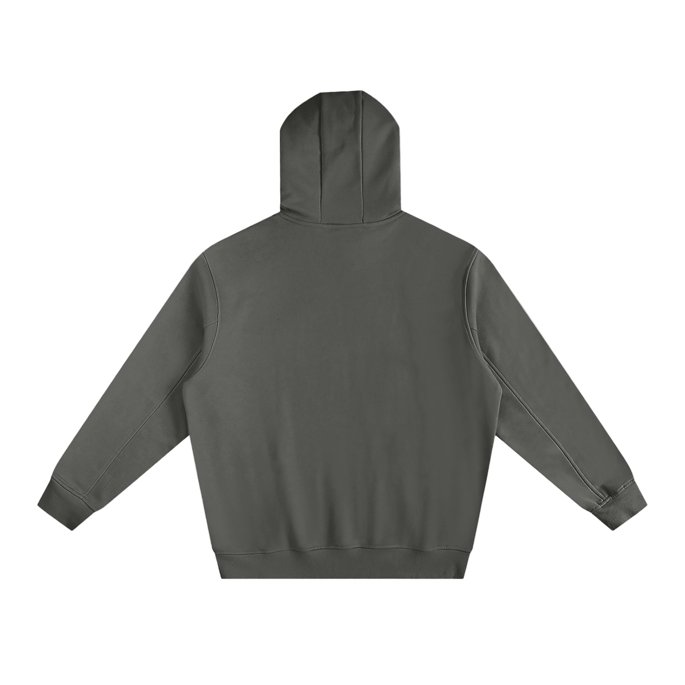 Grey Fleeced High Neck Hoodie