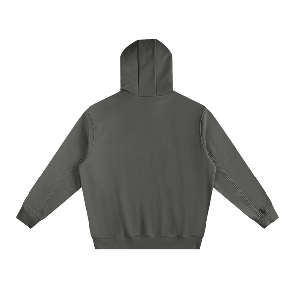Grey Fleeced High Neck Hoodie