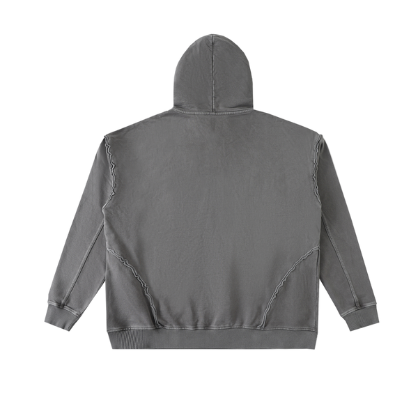 Grey Enzyme Washed Hoodie