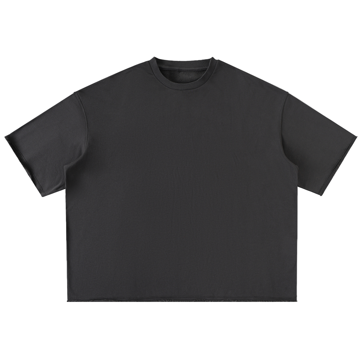 Washed Rolled Hem Half Sleeve T-Shirt