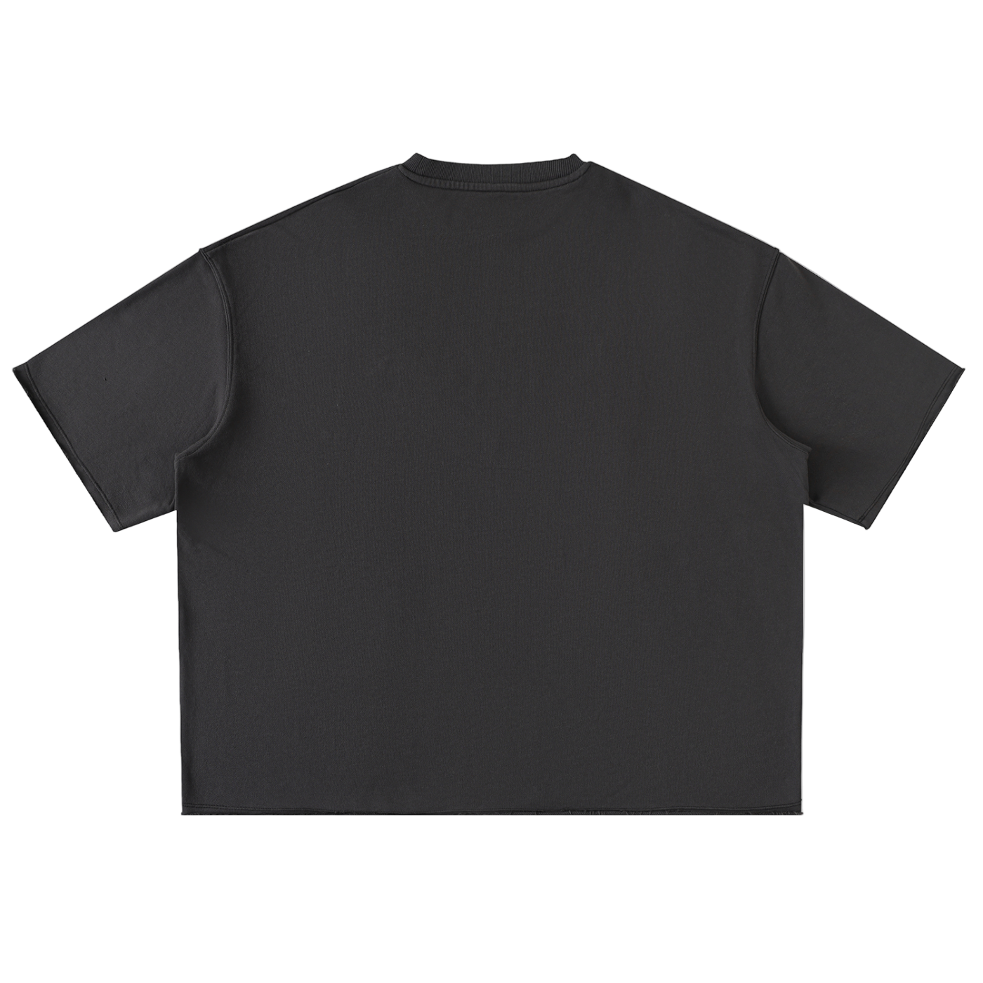 Washed Rolled Hem Half Sleeve T-Shirt