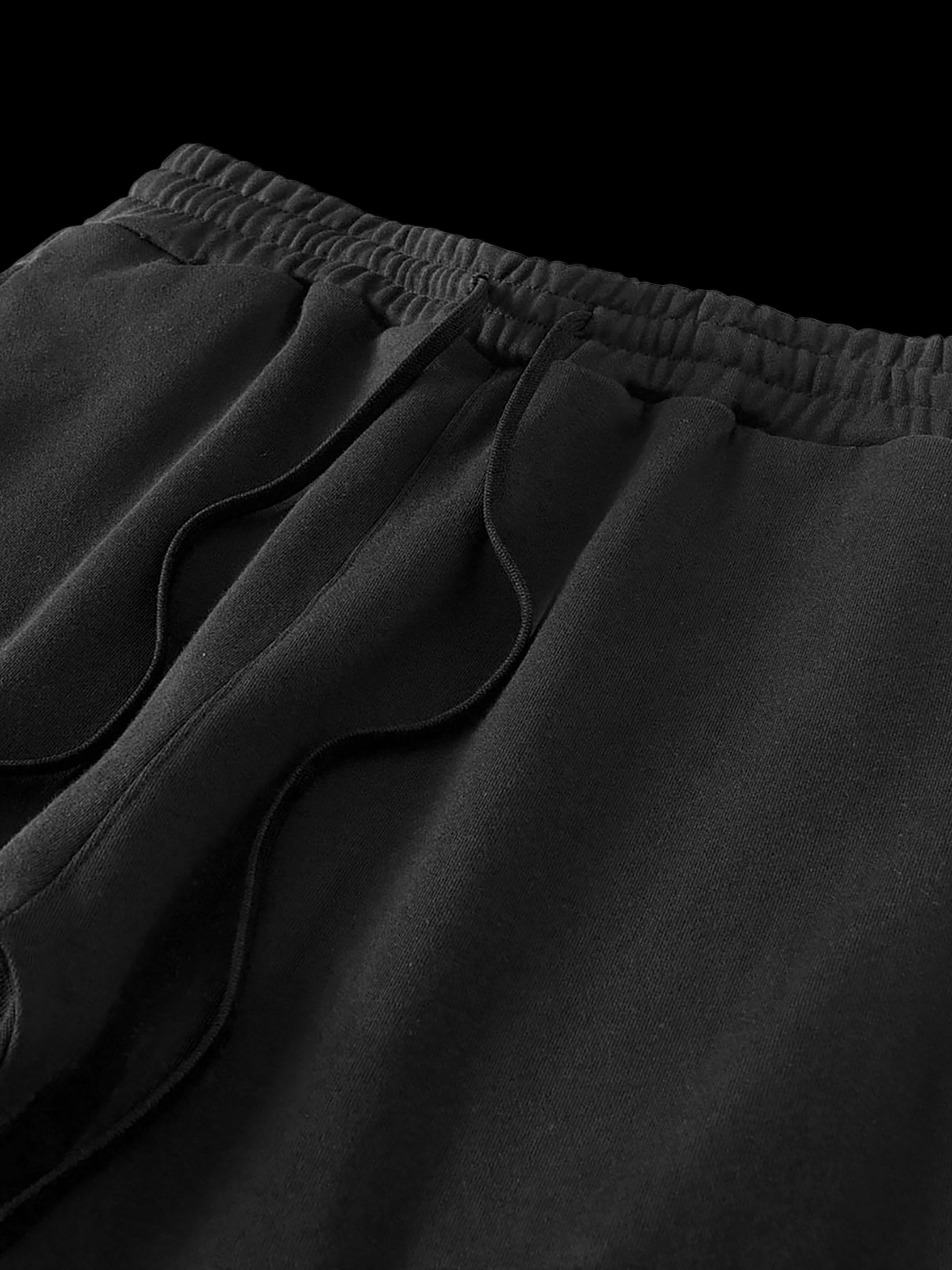 Black Casual Sweat Pants
