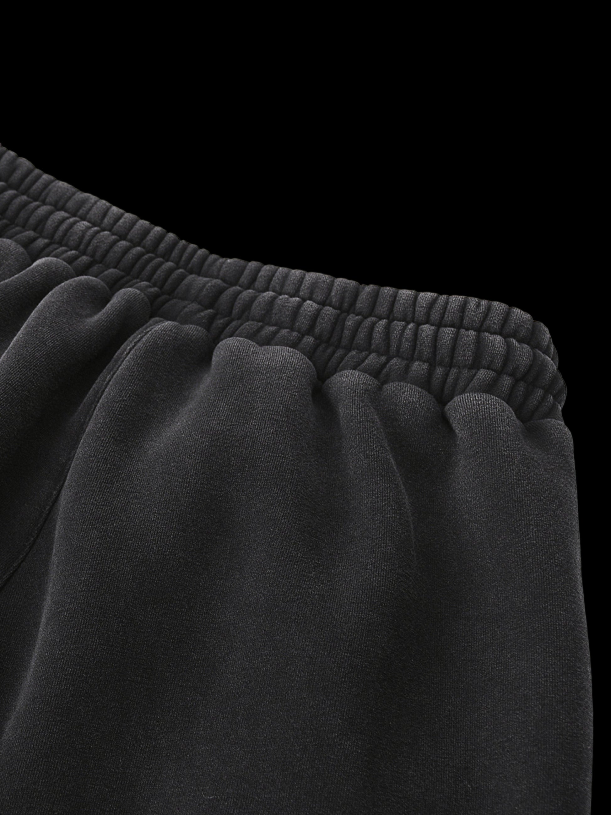 Black Fleeced Sweatpants